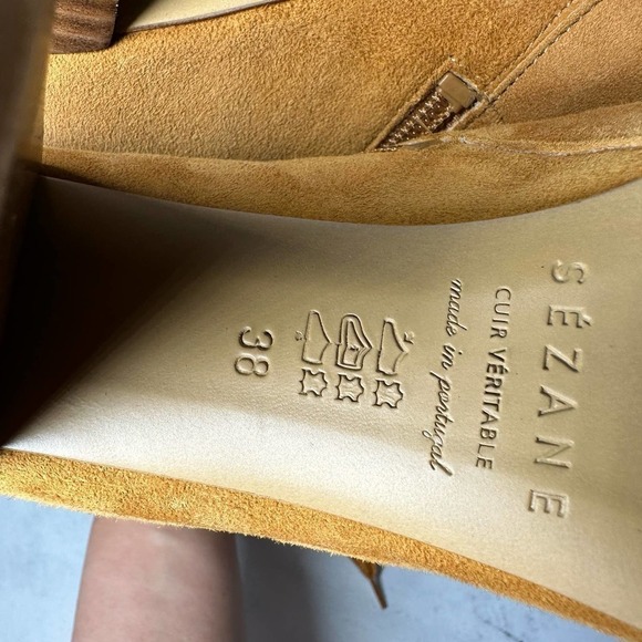 Sezane Alicia High Heel Leather Boots Size US 7 - Picture 8 of 15